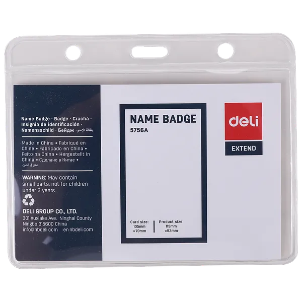 Porta Carnet Horizontal 4"x 3", 10 pcs