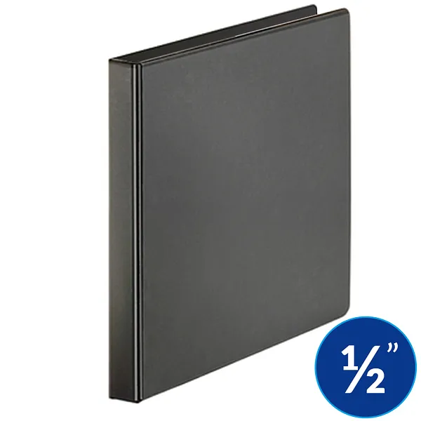 Carpeta de 0.5" (1/2") Pulgada con Cover, Negra