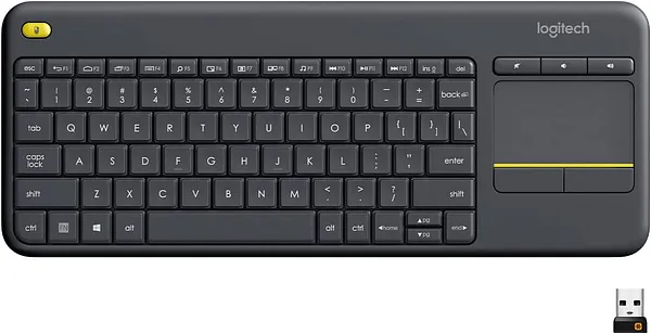Teclado Inalámbrico Logitech K400 Plus con Touchpad Integrado, USB