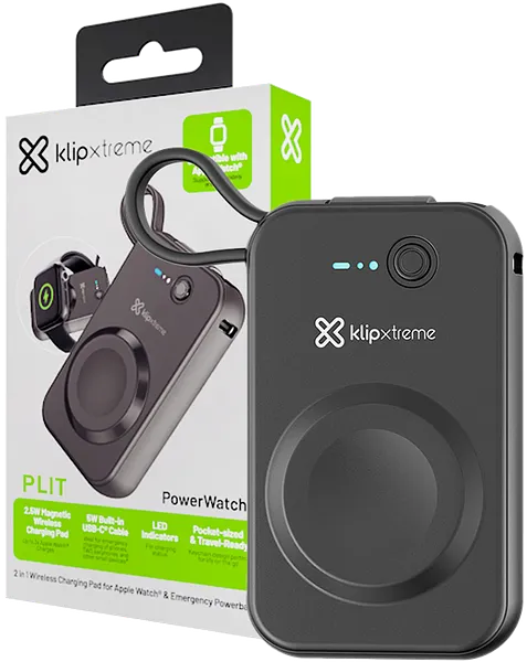 Cargador de Batería Portable Power Bank para Apple Watch + USB-C KlipXtreme PowerWatch KPB-050