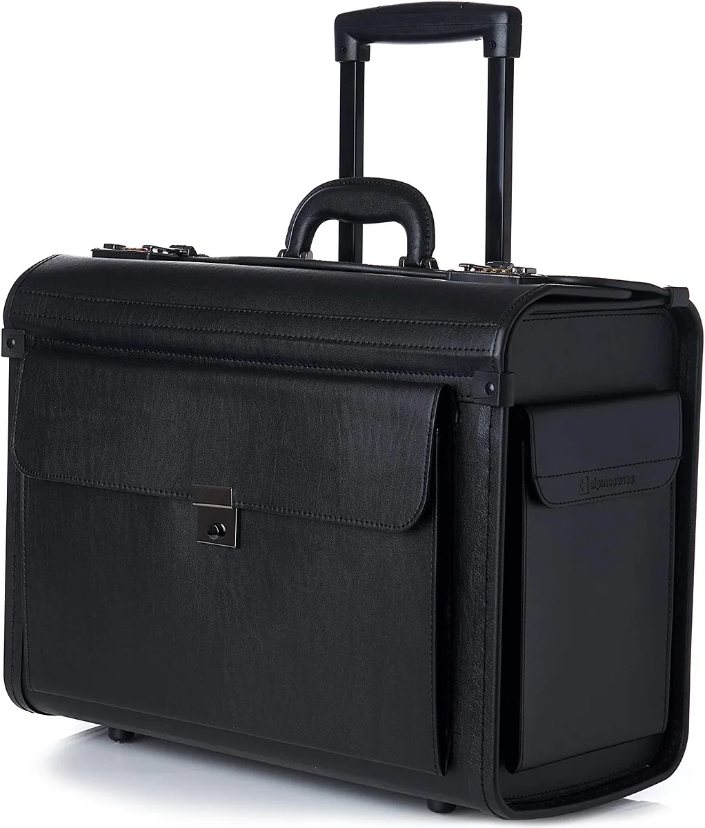 Maletín para Visitadores Medicos 17", Negro - Alpine Swiss AS5518