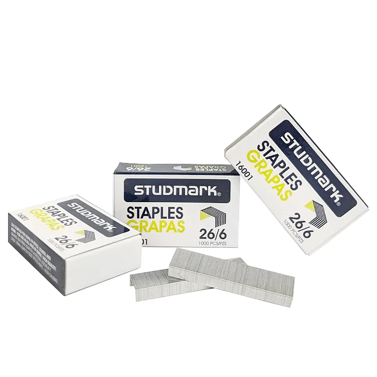 Grapas Standar 26/6, 1/4, Studmark, 1000 Pcs/1, 25 Hojas