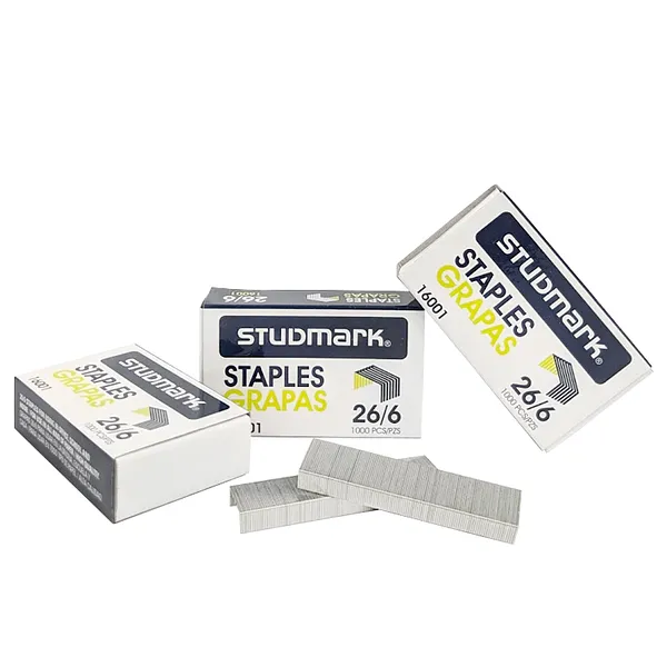 Grapas Standar 26/6, 1/4, Studmark, 1000 Pcs/1, 25 Hojas