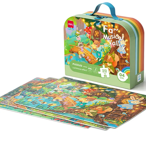 Juego de Rompecabezas Infantil, 212 Piezas que Brillan en la Oscuridad
