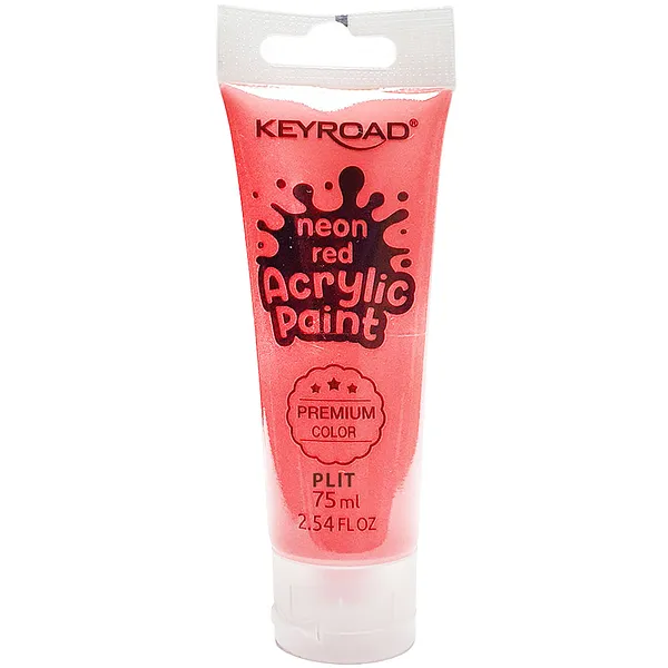 Pintura Acrílica Rojo Neón 75 ml - Keyroad KR-972219
