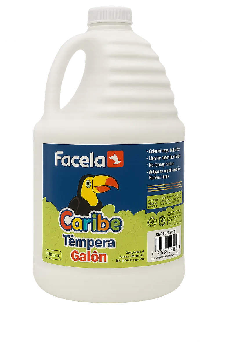 Galón de Pintura Témpera Lavable Facela Caribe, Blanco