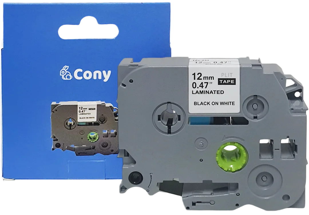 Cinta Rotuladora Cony TZE-231 Blanca Compatible con Rotuladoras Brother