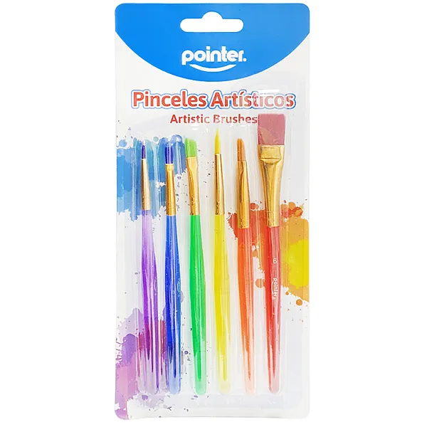 Pinceles Artísticos Planos, 6pcs - Pointer AB-849