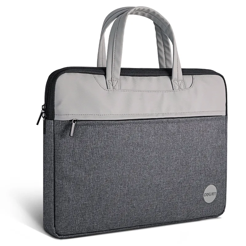Bulto Estilo Maletín Ejecutivo para Laptop con Correa y Asa, Gris