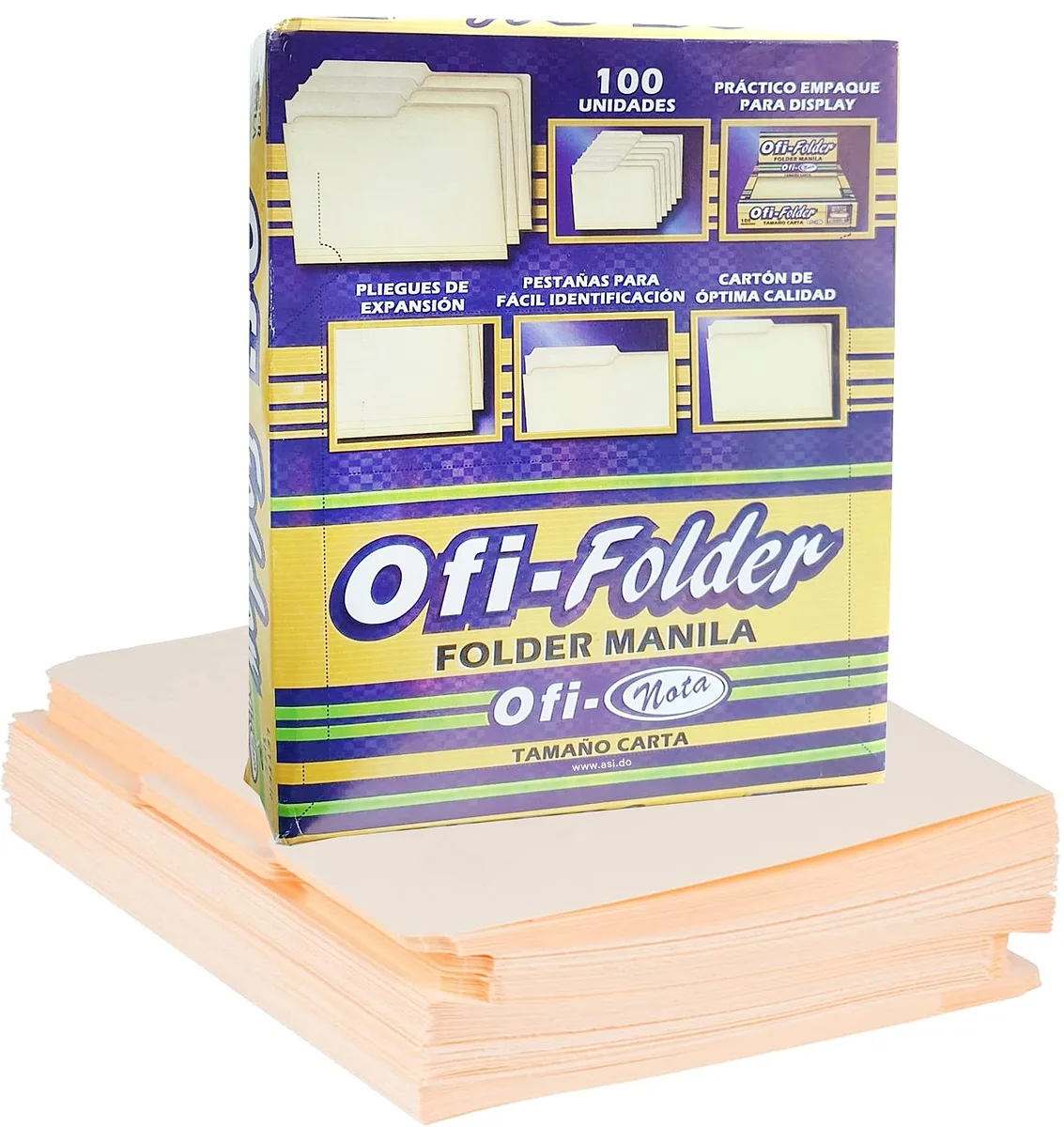 Folders Manilas 8.5" x 11", 100 pcs - Ofi-Folders