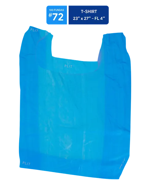 Fundas Plástica tipo T-shirt #72, Azul
