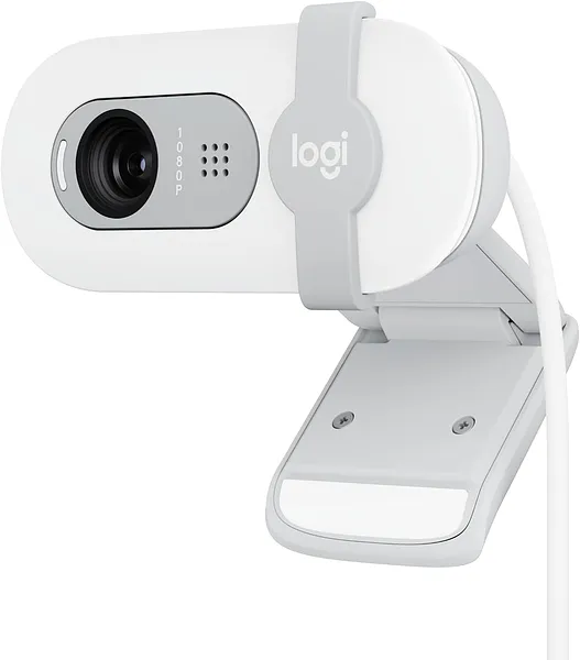 Cámara Web Logitech Brio 100, Blanca