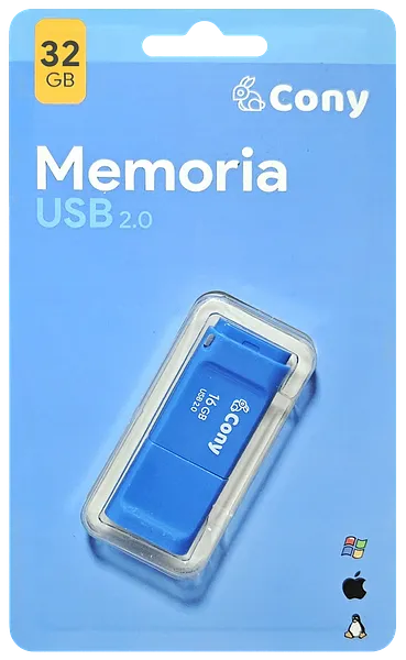 Memoria USB 2.0 CONY 32GB, Azul