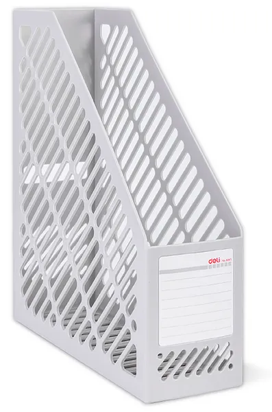 Porta Revista Vertical Plástico, Gris