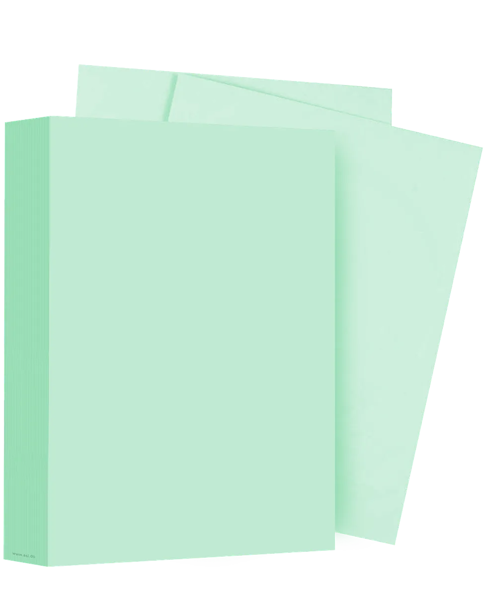 Resma de Papel Verde Pastel 8.5" x 11", 500 Hojas