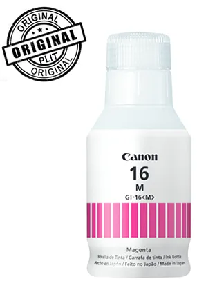 Original: Botella de Tinta Canon GI-16 Magenta para Impresoras Canon Maxify: Gx 3010, Gx4010, Gx6010, Gx7010