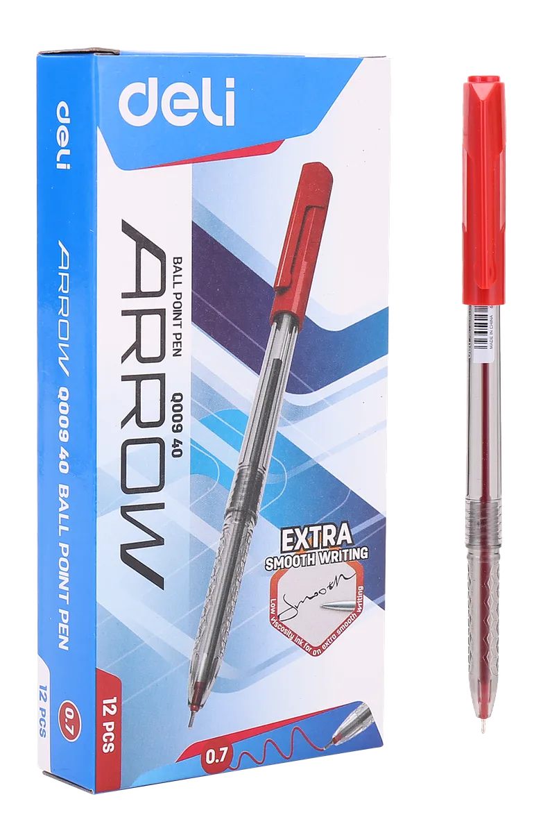 Bolígrafo Deli Arrow 0.7mm - Rojo