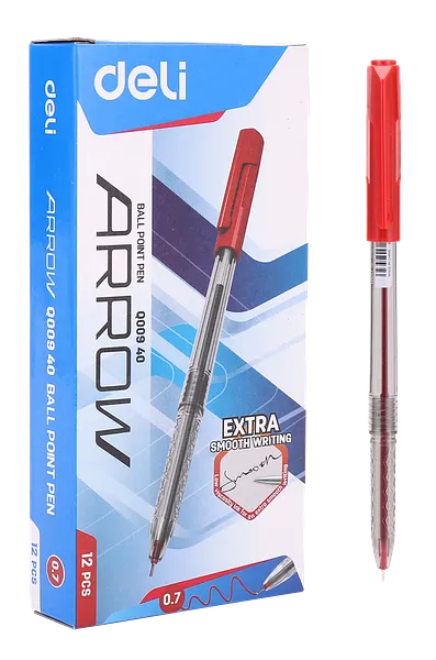 Bolígrafo Deli Arrow 0.7mm - Rojo
