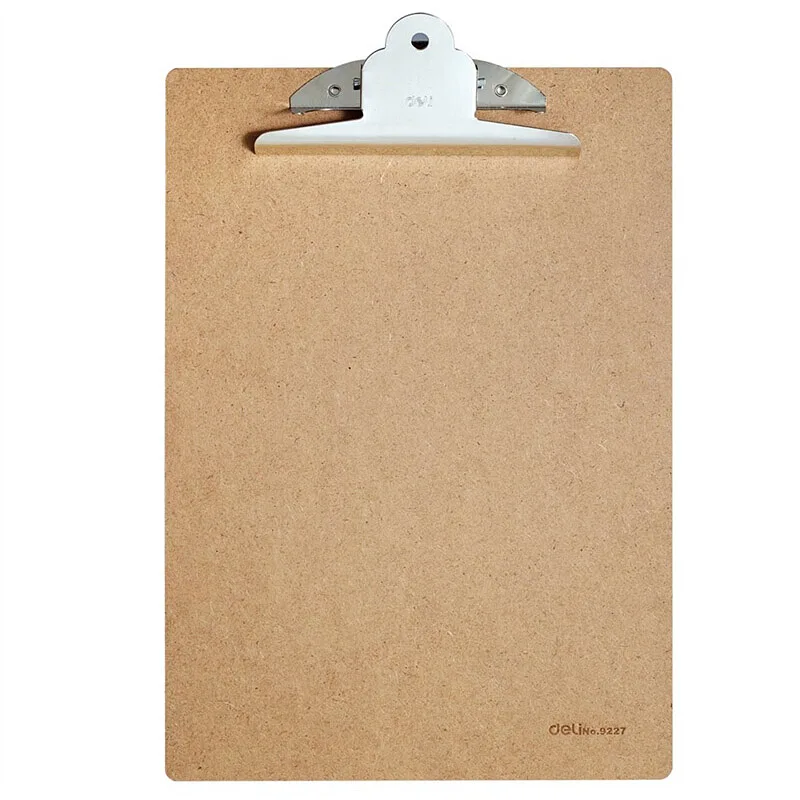 Tablilla Portapapeles  A4 - 8"x 11" con Gancho, Deli 9227