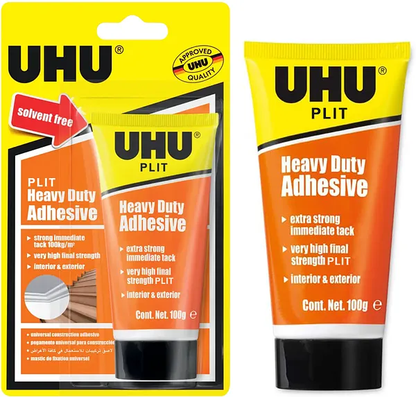 Pegamento de Montaje Extra Fuerte UHU Heavy Duty, 100 ml