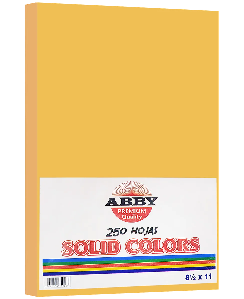 Resma de Papel Abby Naranja 8.5"x 11", 250 hojas