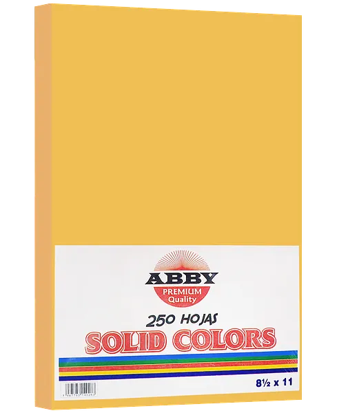 Resma de Papel Abby Naranja 8.5"x 11", 250 hojas
