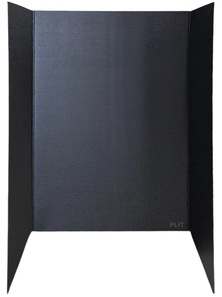 Tablero Plegable Tri-Fold 48" x 36" para Presentaciones, Negro