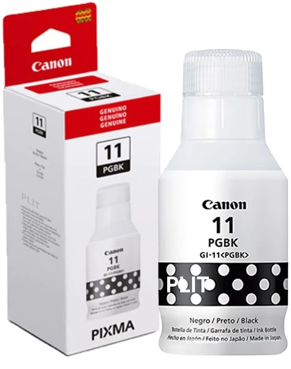 ORIGINAL: Botella de Tinta Canon GI-11 Negro, 170 ml para Impresoras MegaTank G2160, G2170, G3160