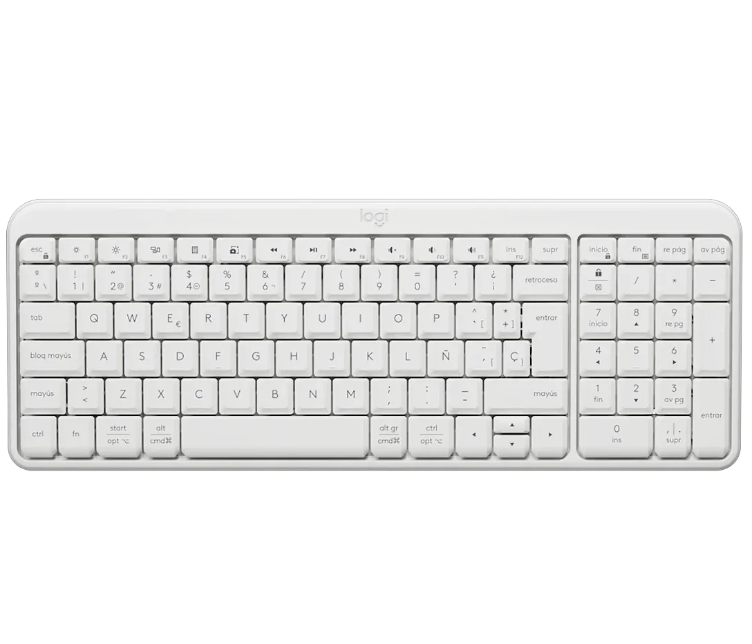 Teclado Logitech K250 Compacto con Bluetooth Wireless, Blanco