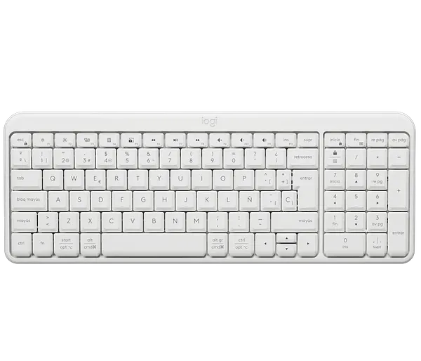 Teclado Logitech K250 Compacto con Bluetooth Wireless, Blanco