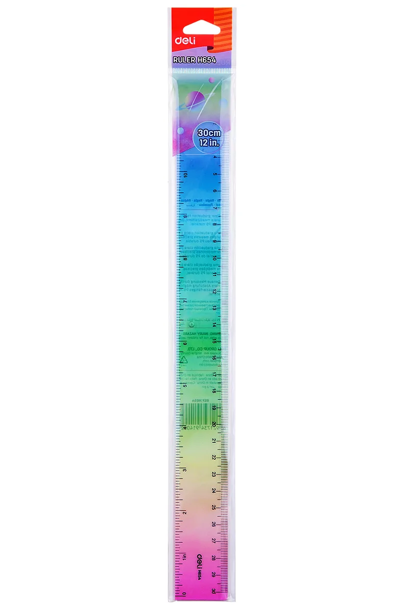 Regla Plásticas de 12" Color Arcoíris