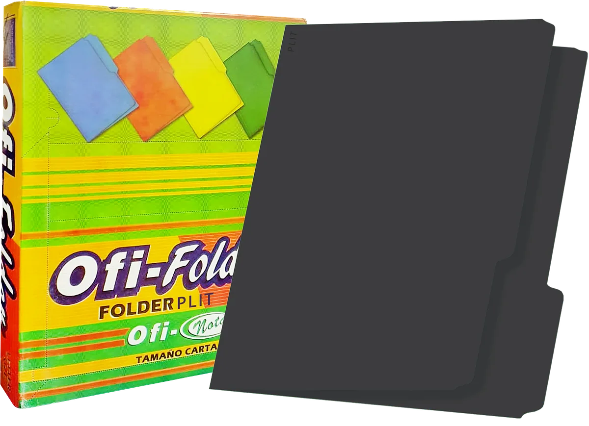 Folders Negro 8.5" x11", 100 pcs - Ofi-Nota 251277
