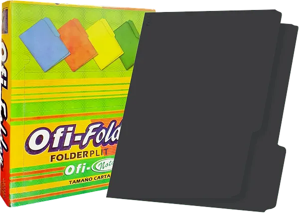 Folders Negro 8.5" x11", 100 pcs - Ofi-Nota 251277