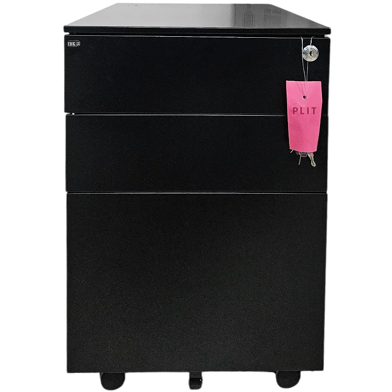 Archivo Modular de Metal IBK II de 3 Gavetas, Negro