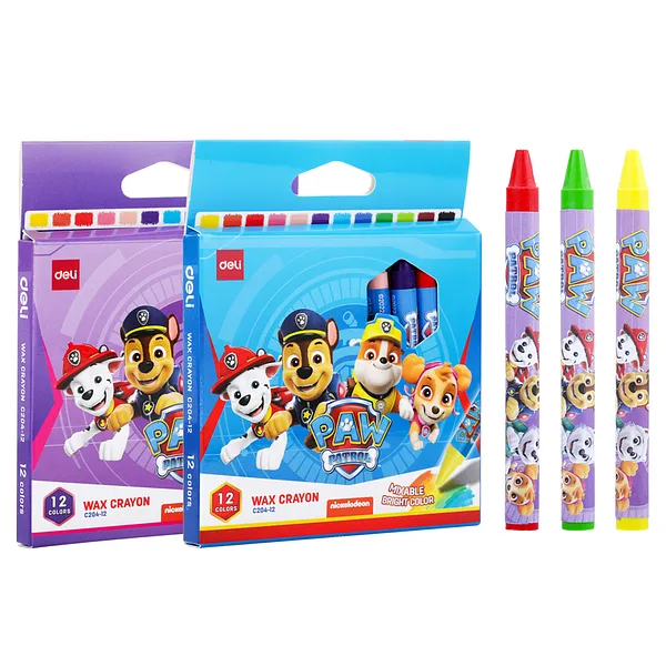 Crayones Finos Deli Paw Patrol, 12 Colores