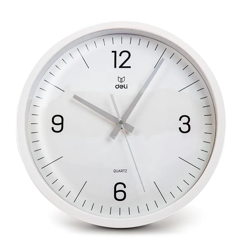 Reloj de Pared Minimalista Redondo, Blanco