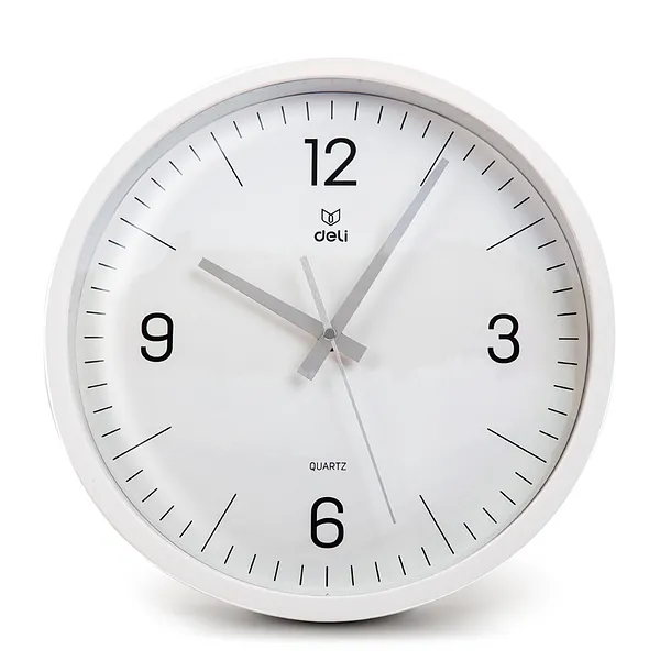 Reloj de Pared Minimalista Redondo, Blanco