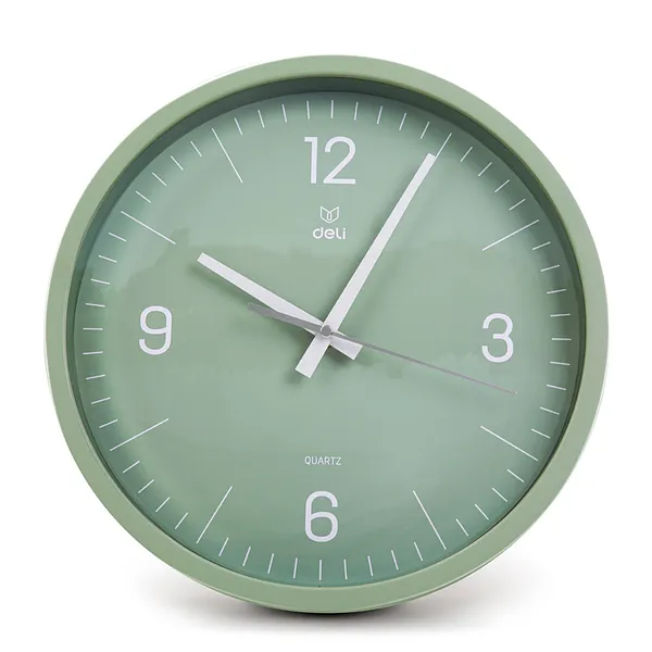 Reloj de Pared Minimalista Redondo, Verde