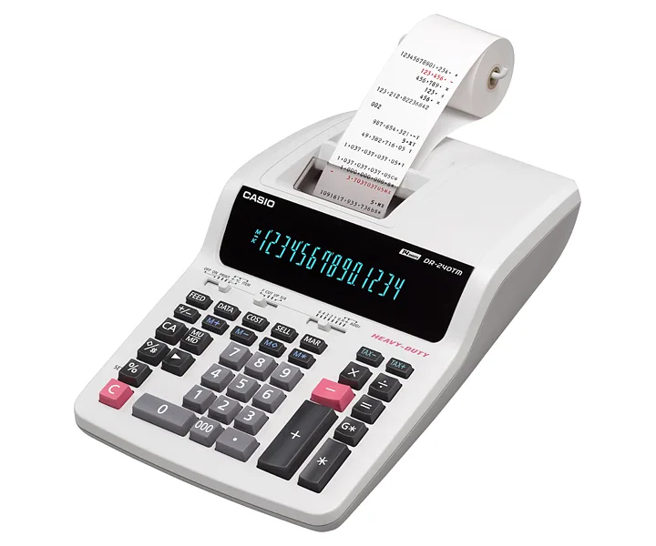Calculadora CASIO DR-240R, 14 Dígitos, Blanca