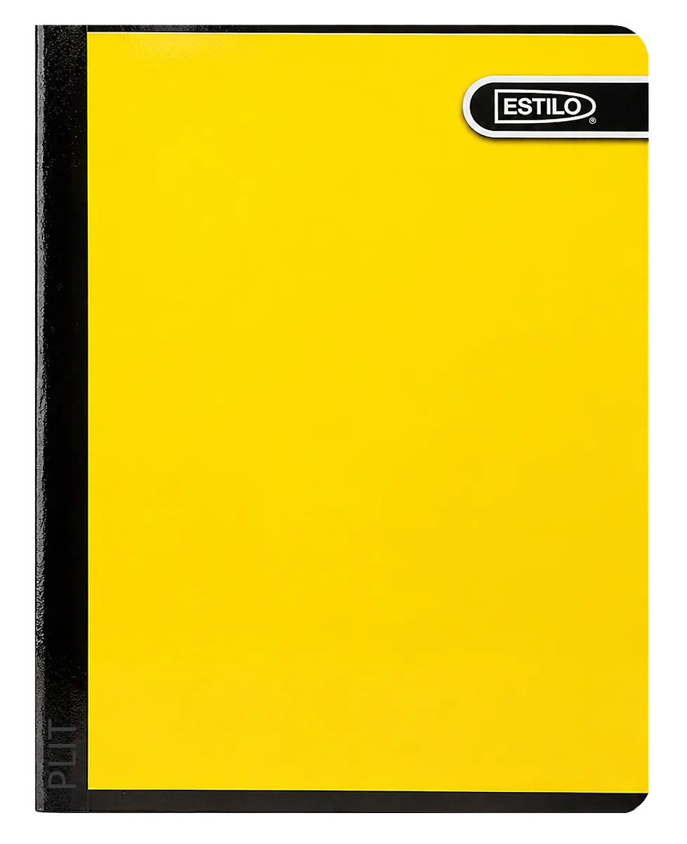 Cuaderno Cosido Estilo Amarillo, 200 páginas