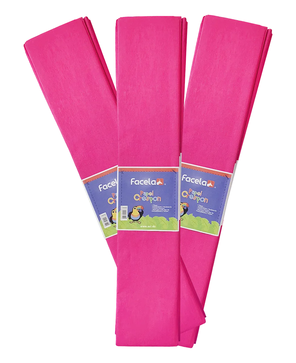 Papel Crepé Rosa Fucsia, 150 cm - 10 pcs