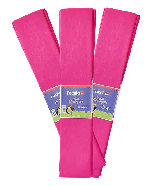 Papel Crepé Rosa Fucsia, 150 cm - 10 pcs