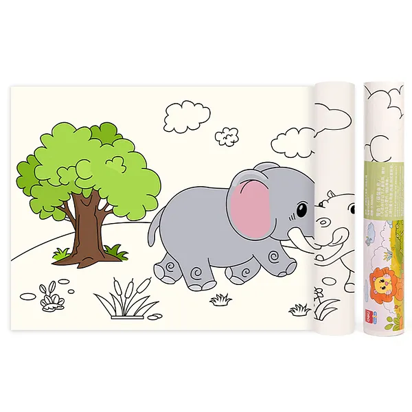 Rollo de Dibujo para Niños, Figuras de Animales