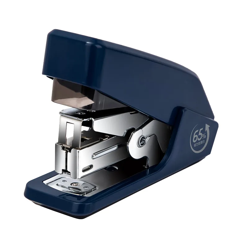 Grapadora Pequeña 65% Menos Esfuerzo, 25 Hojas, Azul - Deli Effortless 0466