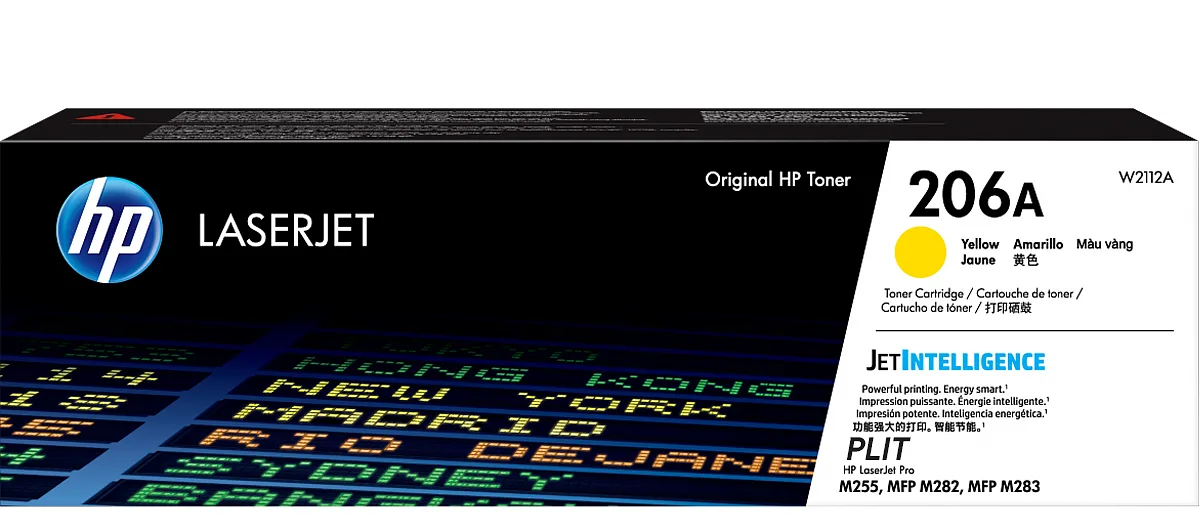 Original: Toner HP 206A (W2112A), Amarillo