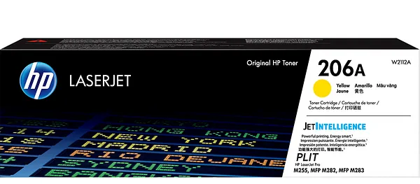 Original: Toner HP 206A (W2112A), Amarillo