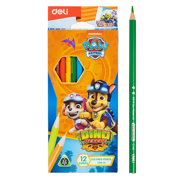 Lápices de Colores Infantiles Paw Patrol, 12 Colores para Regreso a Clases