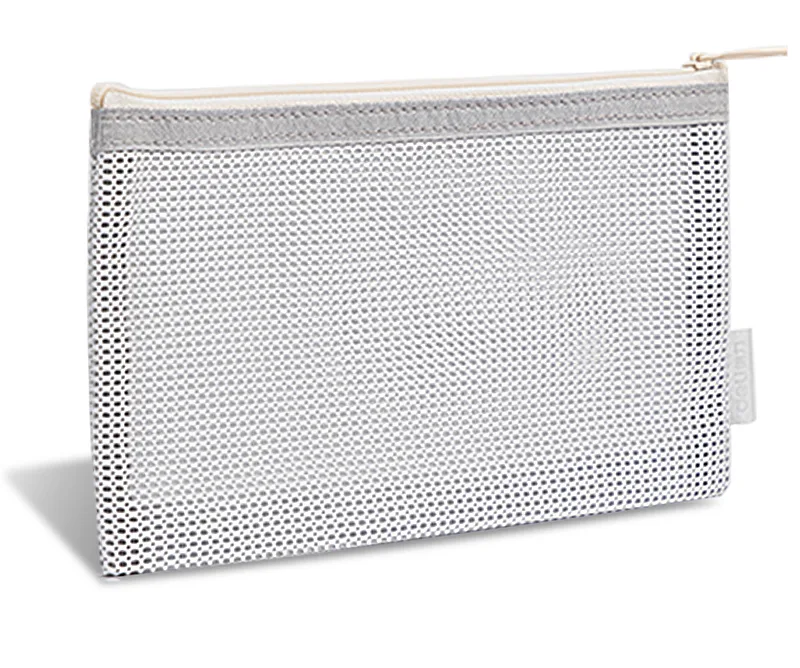 Estuche en Malla Transpirable Escolar para Lápices, Gris - Deli Storage Mesh Bag 67058F