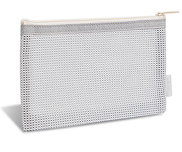 Estuche en Malla Transpirable Escolar para Lápices, Gris - Deli Storage Mesh Bag 67058F