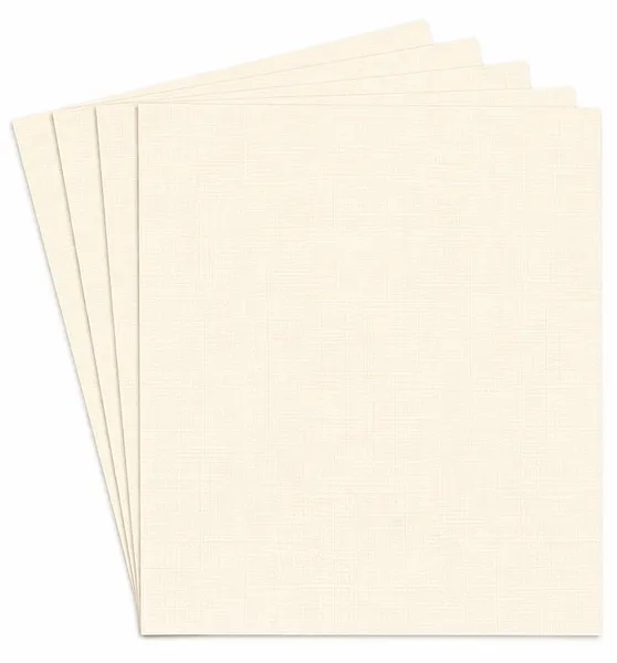 Resma de Papel de Hilo 90 gr, 8.5" x 11" Crema Marfil, 500 hojas